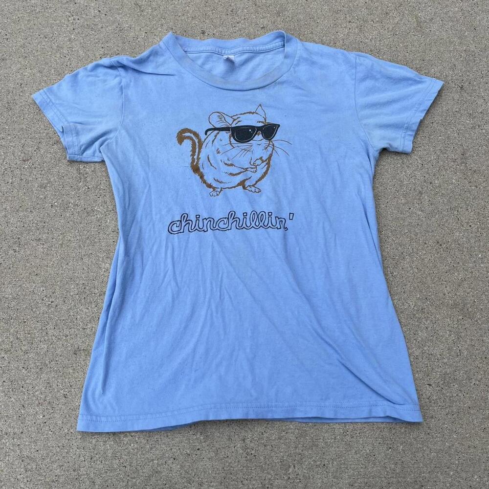 2000s American Apparel chinchilla witty y2k shirt